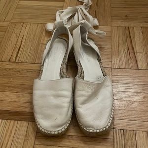 White leather everlane espadrilles